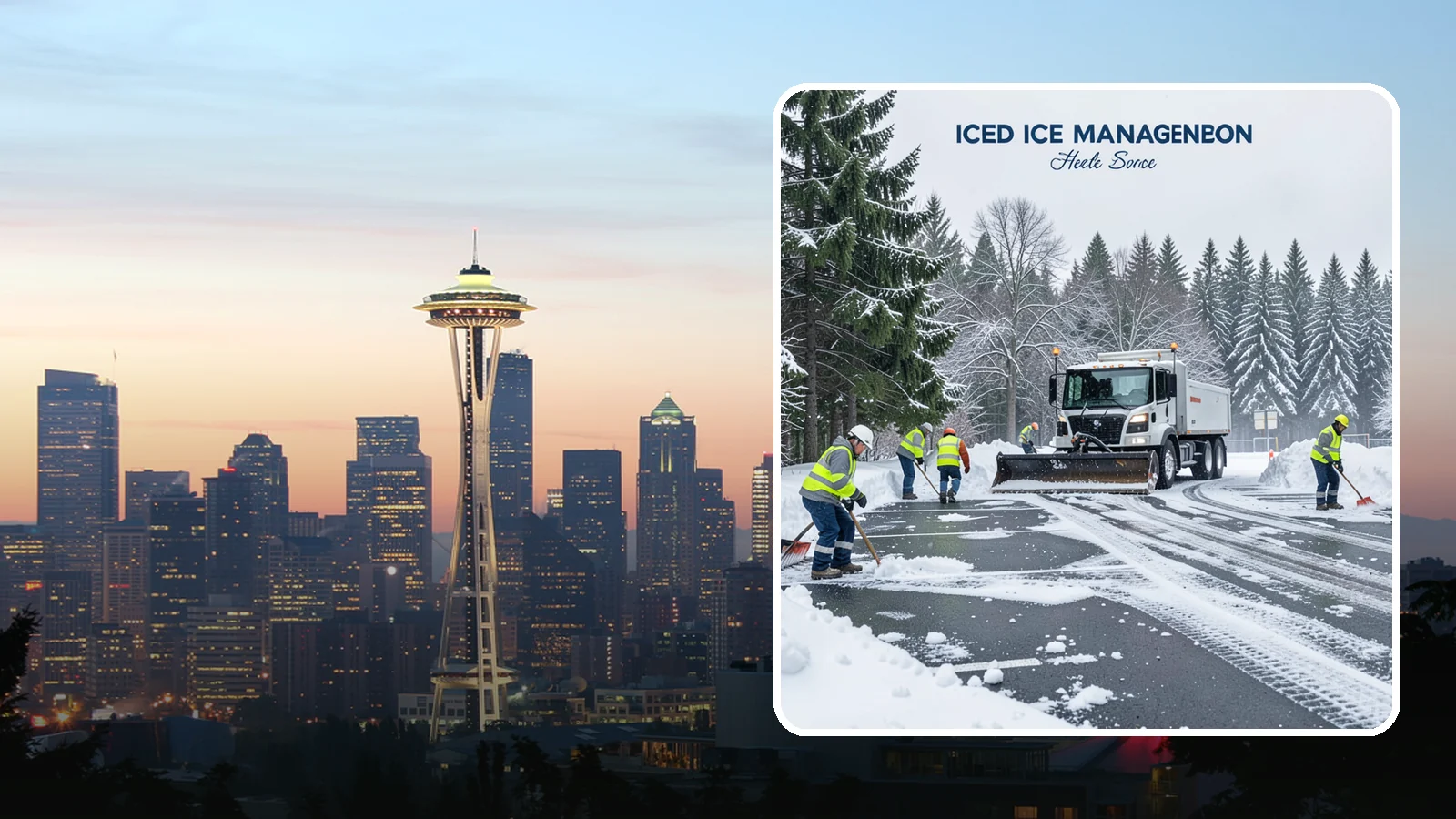 Parking Stall Clearing in Seattle, King County, WA - We clear individual stalls down to the pavement so every space is usable after a storm.