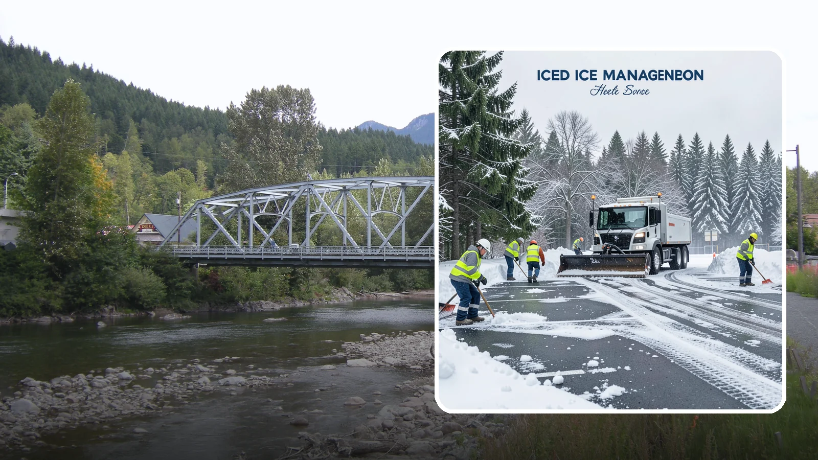 Parking Stall Clearing in Skykomish, King County, WA - We clear individual stalls down to the pavement so every space is usable after a storm.