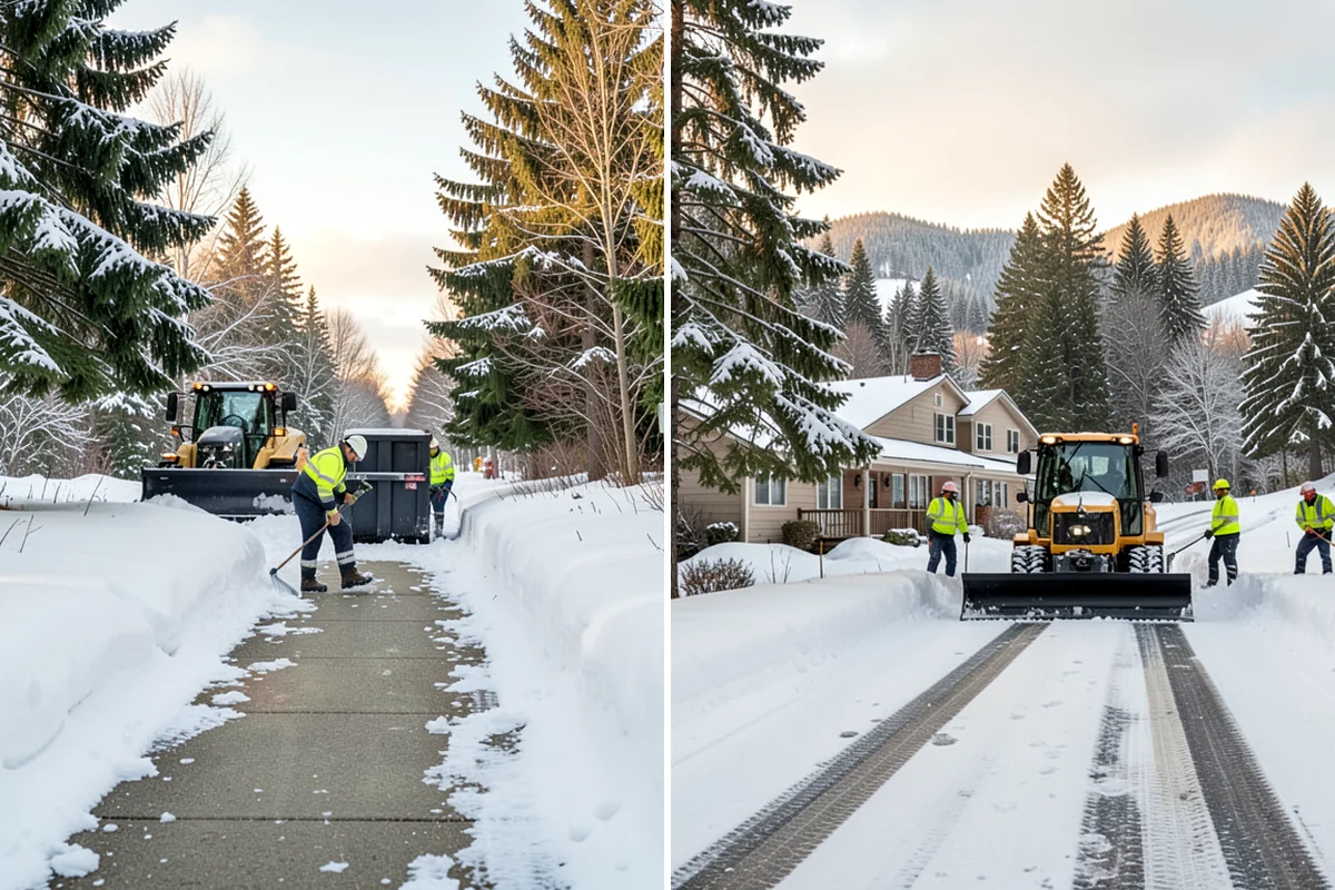 Parking Stall Clearing in Snoqualmie, King County, WA - We identify stalls left blocked after plowing