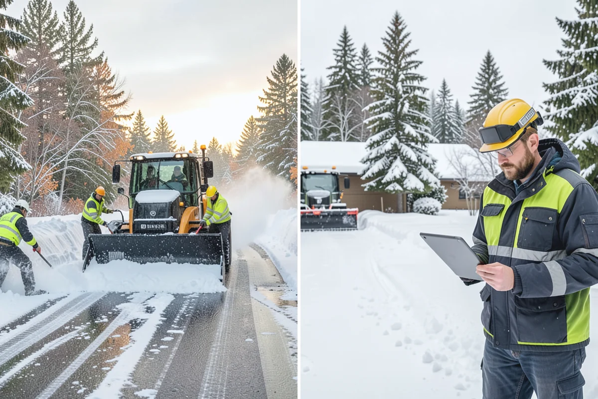 Parking Stall Clearing in South Prairie, Pierce County, WA - We identify stalls left blocked after plowing