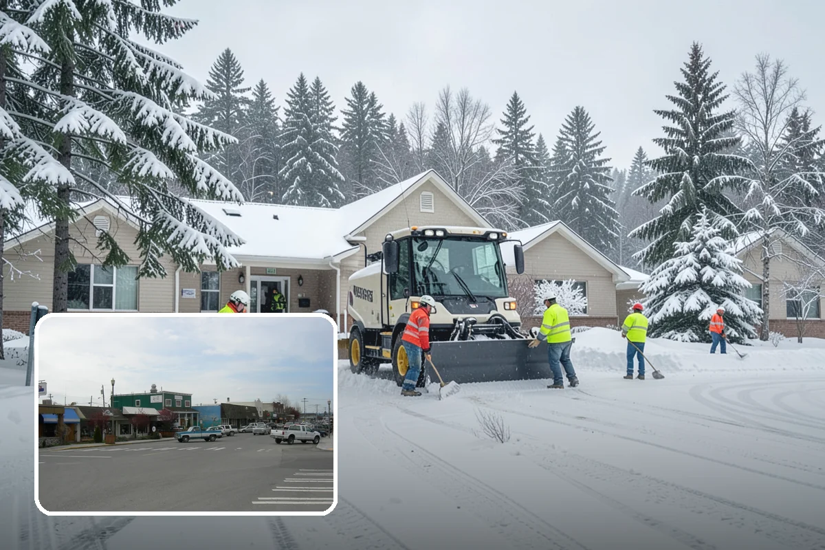 Parking Stall Clearing in Stanwood, Snohomish County, WA - Opens every stall, not just the aisles