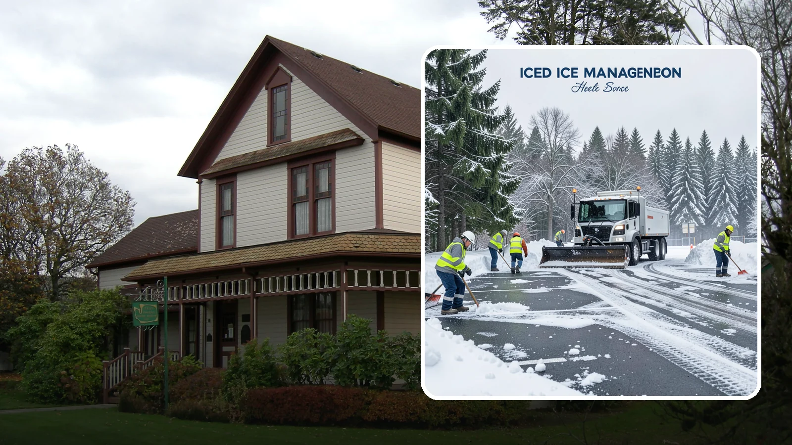 Parking Stall Clearing in Sumner, Pierce County, WA - We clear individual stalls down to the pavement so every space is usable after a storm.