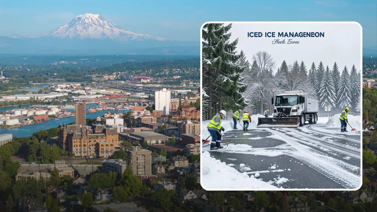 Parking Stall Clearing in Tacoma, Pierce County, WA - We clear individual stalls down to the pavement so every space is usable after a storm.