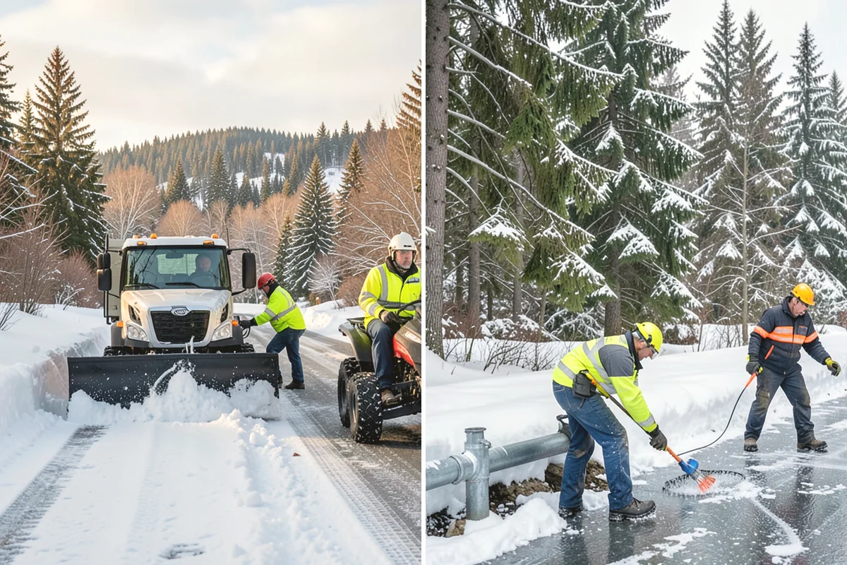 Parking Stall Clearing in Yarrow Point, King County, WA - We identify stalls left blocked after plowing