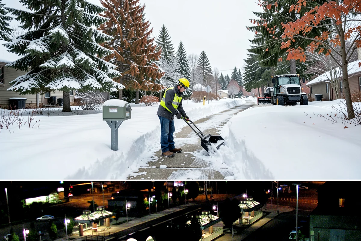 Patio Clearing in Auburn, King County, WA - Serviced after each snowfall through the winter months when patios would otherwise sit iced over.