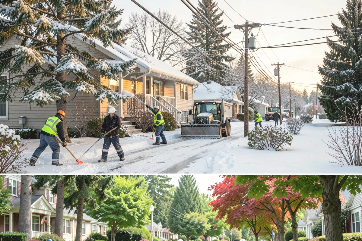 Patio Clearing in Beaux Arts Village, King County, WA - Serviced after each snowfall through the winter months when patios would otherwise sit iced over.