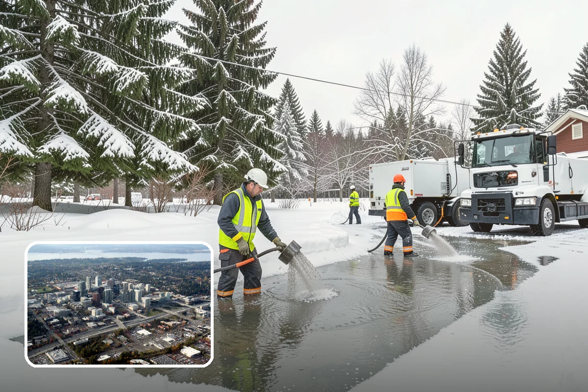 Patio Clearing in Bellevue, King County, WA - Keeps patios safe and usable in winter