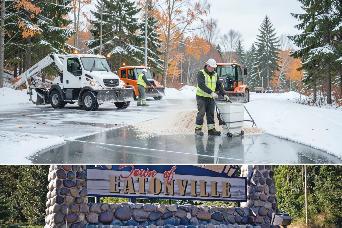 Patio Clearing in Eatonville, Pierce County, WA - Serviced after each snowfall through the winter months when patios would otherwise sit iced over.