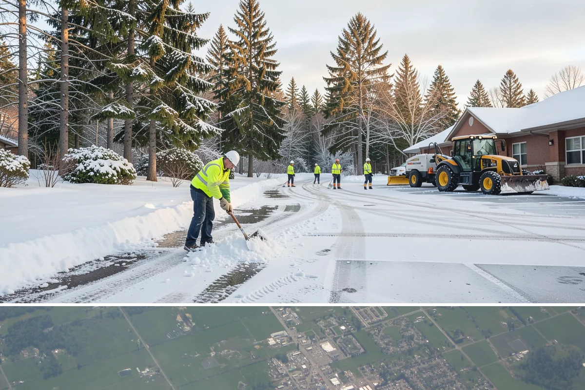 Patio Clearing in Enumclaw, King County, WA - Serviced after each snowfall through the winter months when patios would otherwise sit iced over.