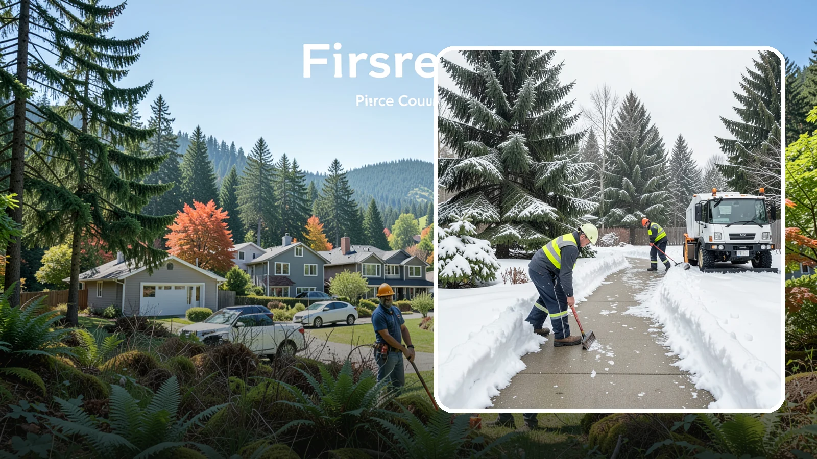 Patio Clearing in Fircrest, Pierce County, WA - We clear residential and commercial patios so these gathering spaces stay usable through Western Washington winters.