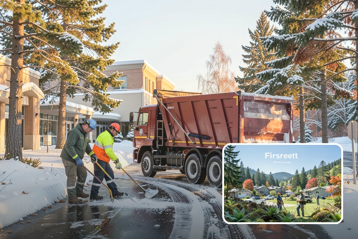 Patio Clearing in Fircrest, Pierce County, WA - Keeps patios safe and usable in winter