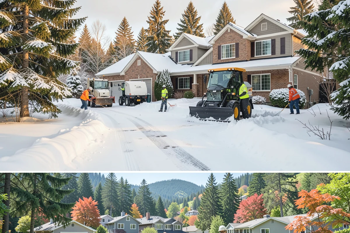Patio Clearing in Fircrest, Pierce County, WA - Serviced after each snowfall through the winter months when patios would otherwise sit iced over.