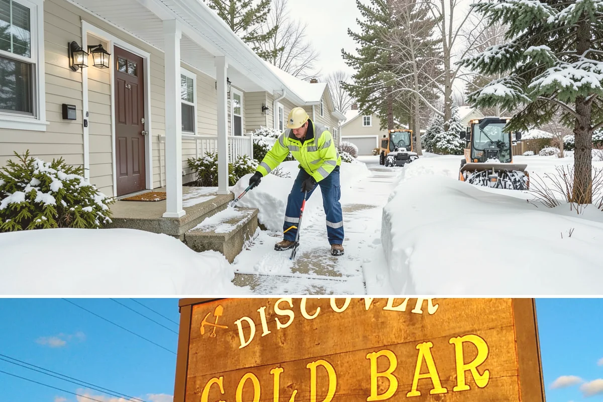 Patio Clearing in Gold Bar, Snohomish County, WA - Serviced after each snowfall through the winter months when patios would otherwise sit iced over.