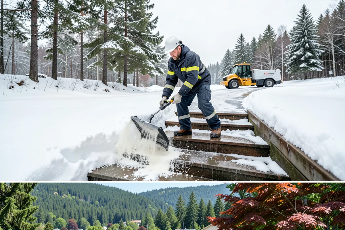 Patio Clearing in Index, Snohomish County, WA - Serviced after each snowfall through the winter months when patios would otherwise sit iced over.