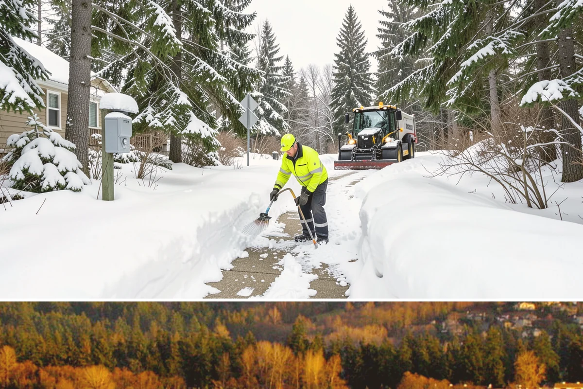 Patio Clearing in Kenmore, King County, WA - Serviced after each snowfall through the winter months when patios would otherwise sit iced over.