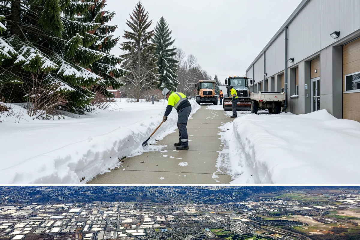 Patio Clearing in Kent, King County, WA - Serviced after each snowfall through the winter months when patios would otherwise sit iced over.