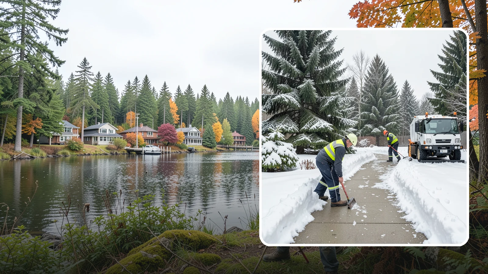 Patio Clearing in La Conner, Skagit County, WA - We clear residential and commercial patios so these gathering spaces stay usable through Western Washington winters.