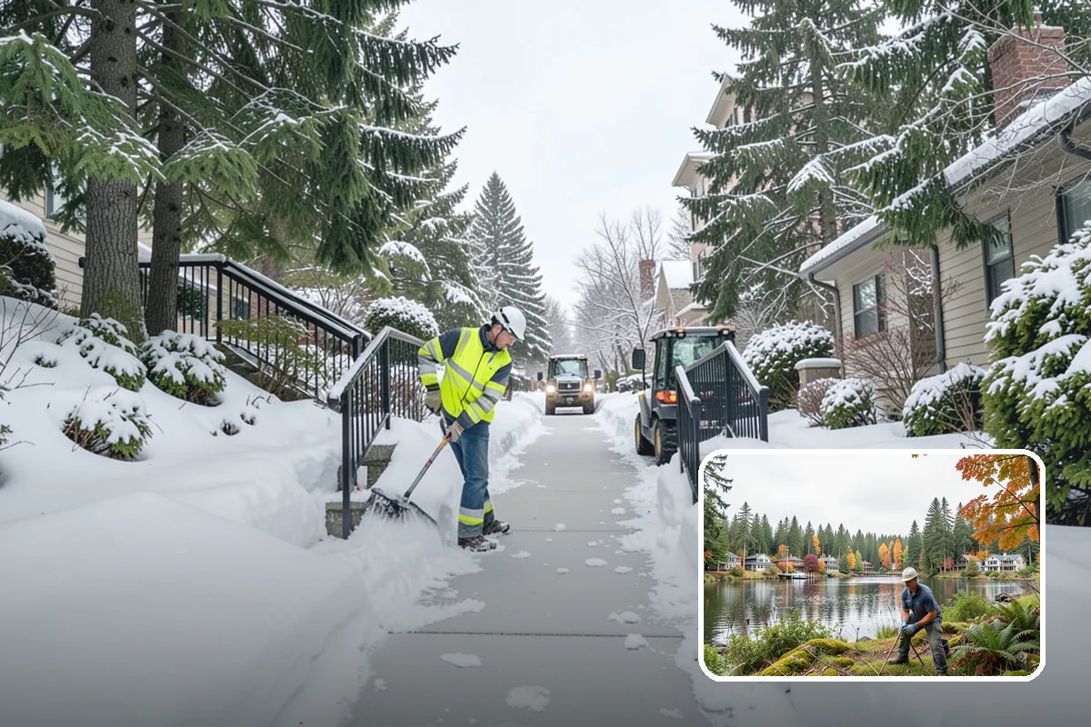 Patio Clearing in La Conner, Skagit County, WA - Keeps patios safe and usable in winter