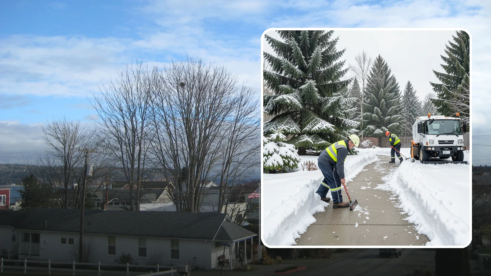Patio Clearing in Langley, Island County, WA - We clear residential and commercial patios so these gathering spaces stay usable through Western Washington winters.