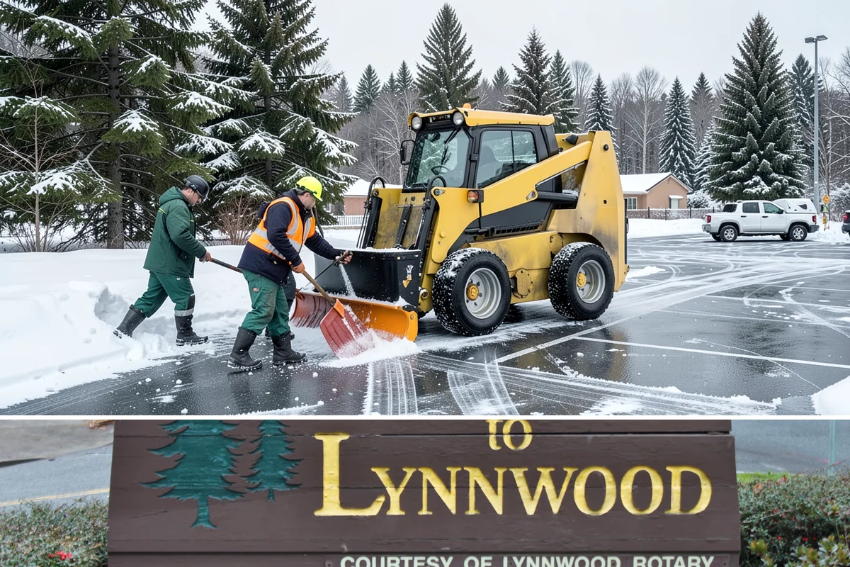 Patio Clearing in Lynnwood, Snohomish County, WA - Serviced after each snowfall through the winter months when patios would otherwise sit iced over.