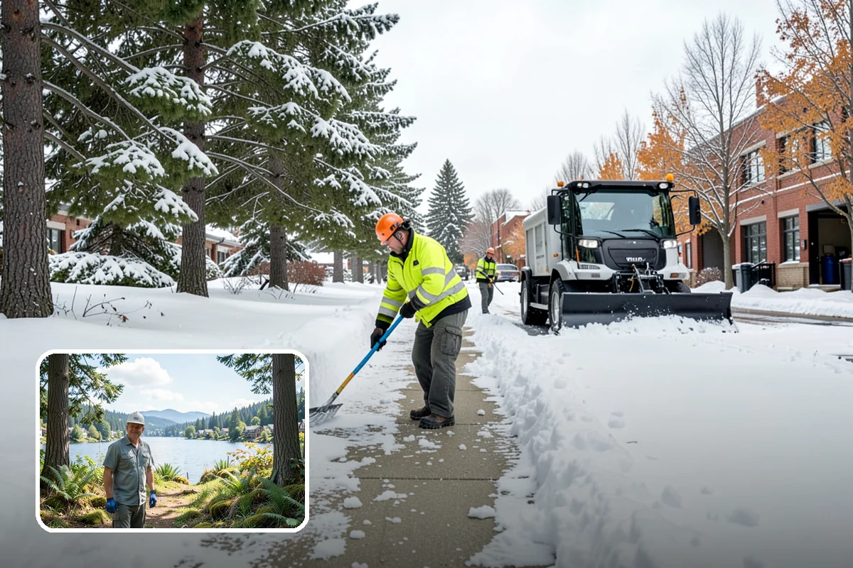 Patio Clearing in Milton, King County, WA - Keeps patios safe and usable in winter