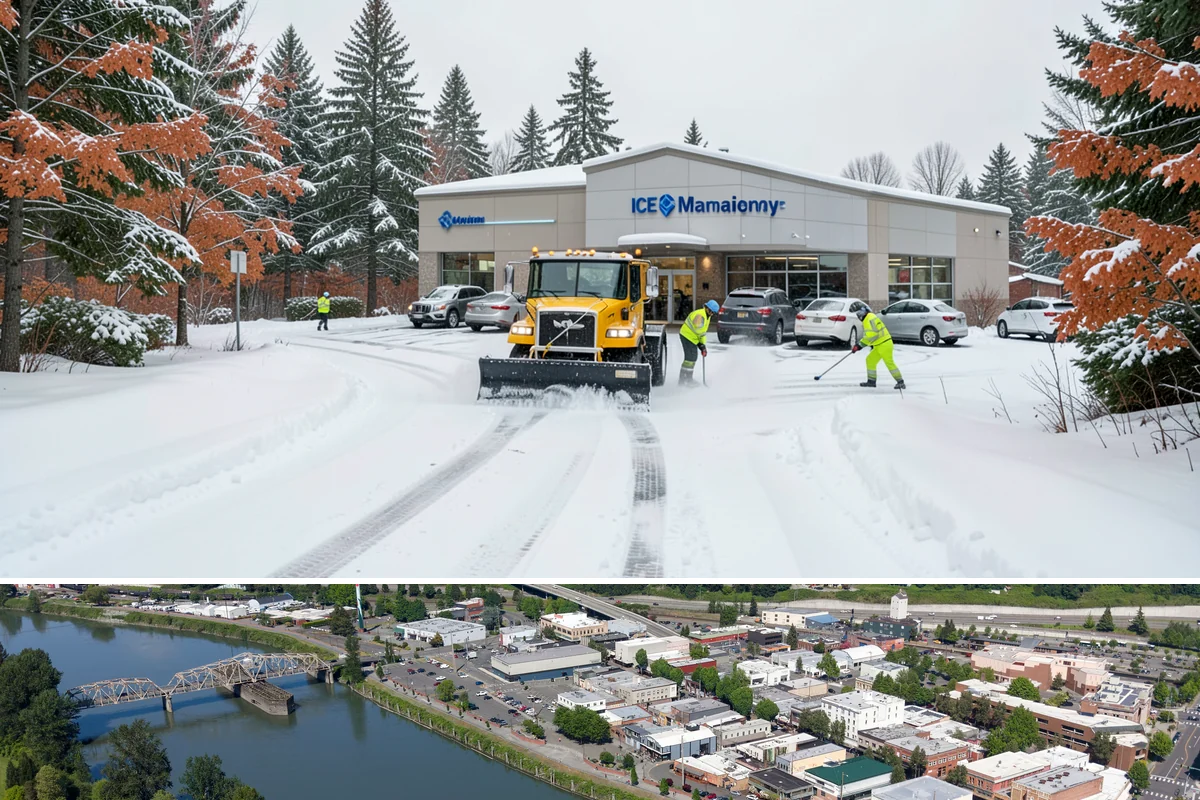 Patio Clearing in Mount Vernon, Skagit County, WA - Serviced after each snowfall through the winter months when patios would otherwise sit iced over.
