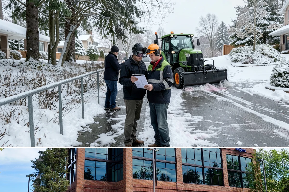 Patio Clearing in Mountlake Terrace, Snohomish County, WA - Serviced after each snowfall through the winter months when patios would otherwise sit iced over.
