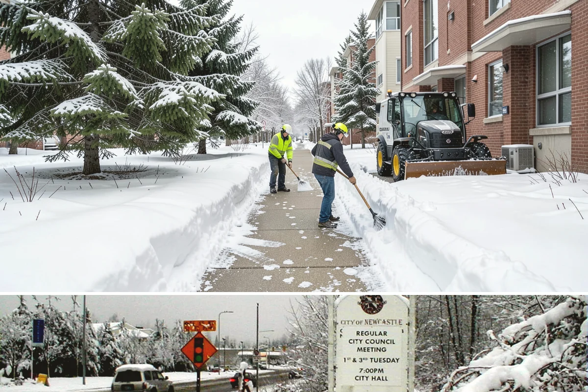 Patio Clearing in Newcastle, King County, WA - Serviced after each snowfall through the winter months when patios would otherwise sit iced over.