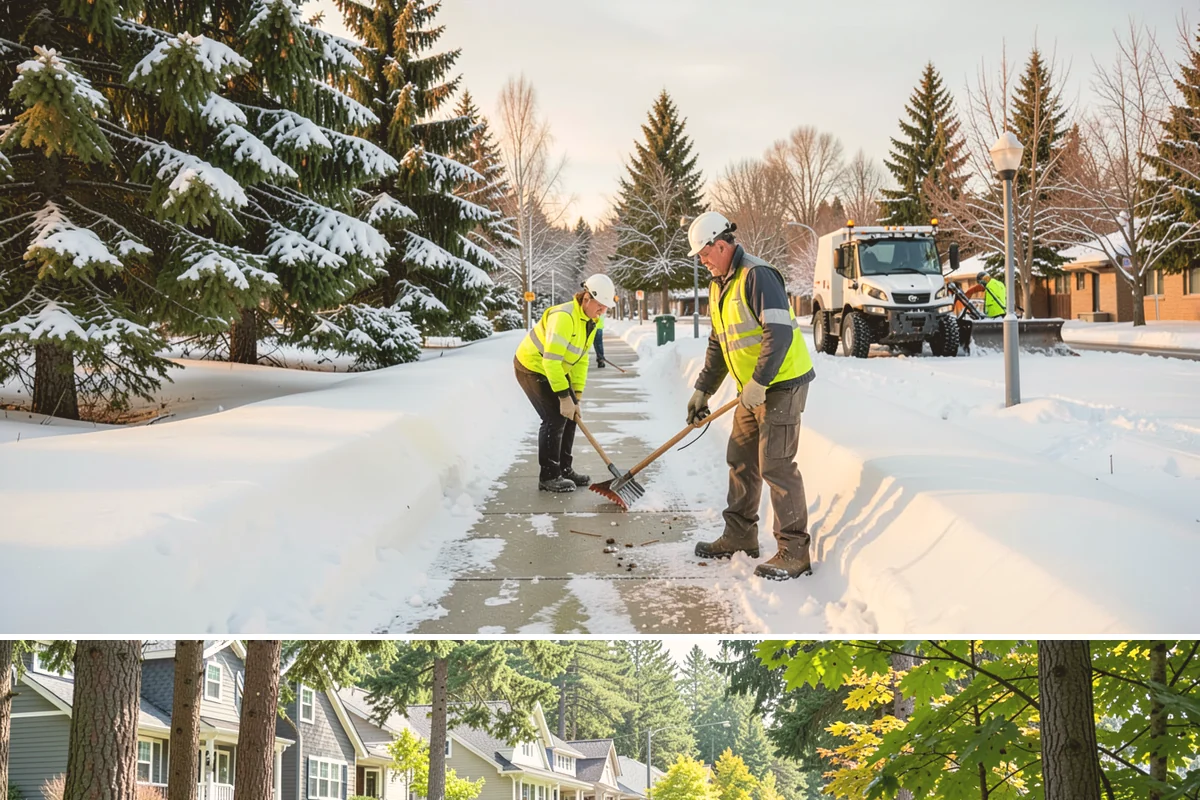 Patio Clearing in Normandy Park, King County, WA - Serviced after each snowfall through the winter months when patios would otherwise sit iced over.