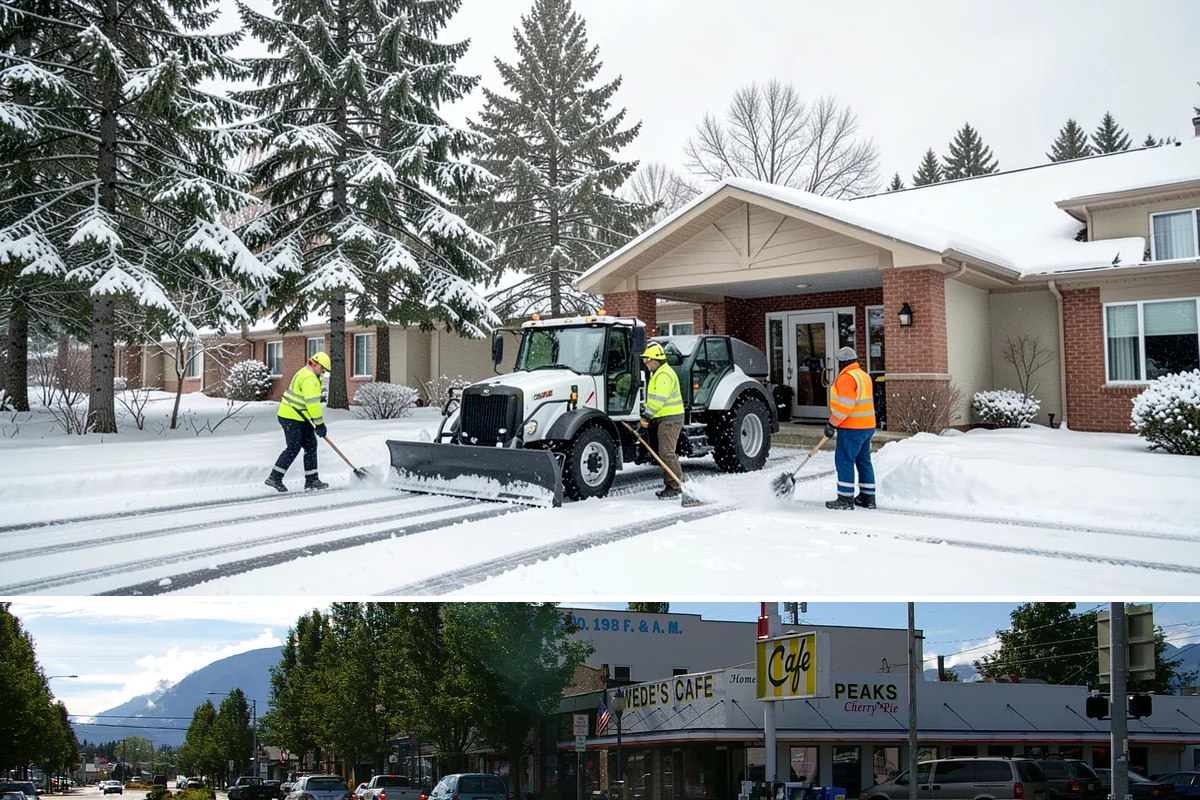 Patio Clearing in North Bend, King County, WA - Serviced after each snowfall through the winter months when patios would otherwise sit iced over.