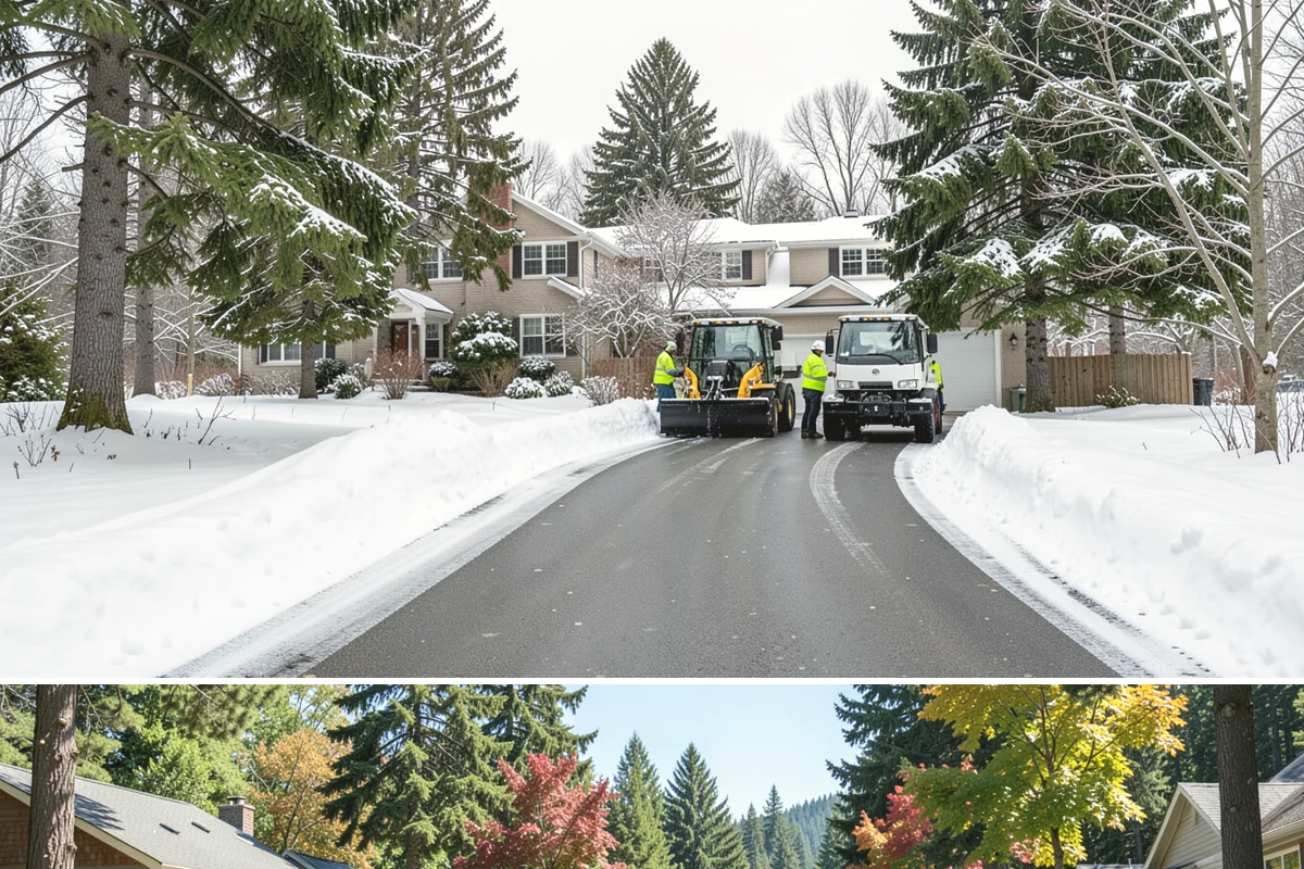 Patio Clearing in Orting, Pierce County, WA - Serviced after each snowfall through the winter months when patios would otherwise sit iced over.