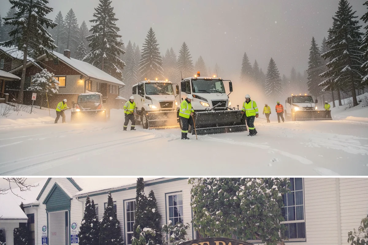 Patio Clearing in Pacific, King County, WA - Serviced after each snowfall through the winter months when patios would otherwise sit iced over.