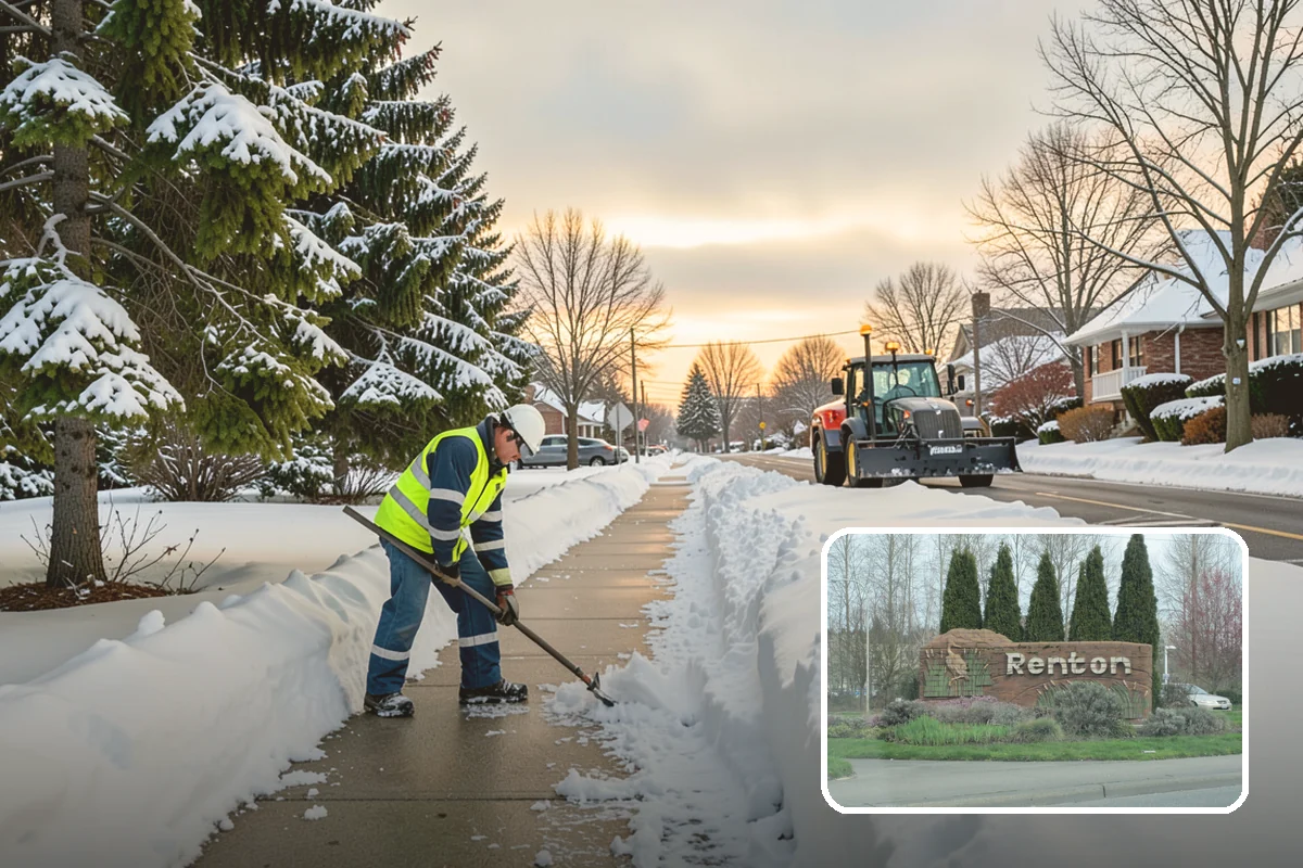 Patio Clearing in Renton, King County, WA - Keeps patios safe and usable in winter