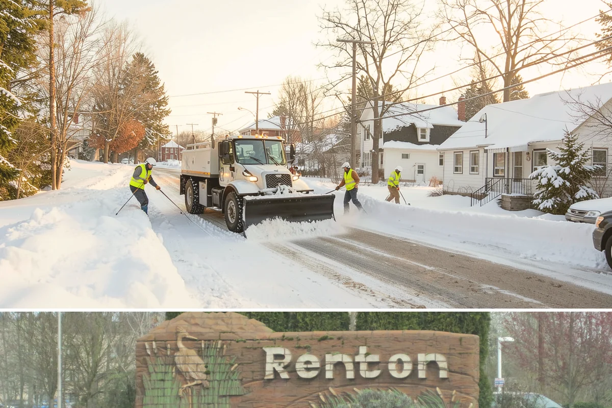 Patio Clearing in Renton, King County, WA - Serviced after each snowfall through the winter months when patios would otherwise sit iced over.