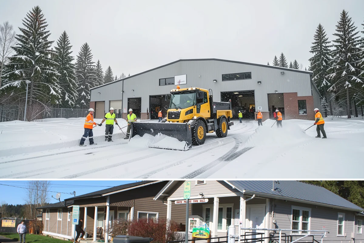 Patio Clearing in South Prairie, Pierce County, WA - Serviced after each snowfall through the winter months when patios would otherwise sit iced over.