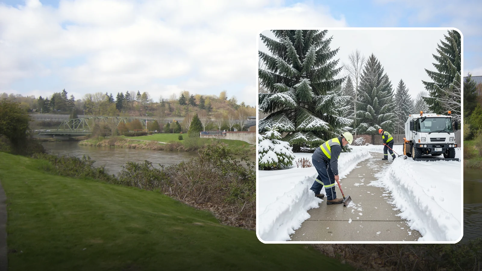 Patio Clearing in Tukwila, King County, WA - We clear residential and commercial patios so these gathering spaces stay usable through Western Washington winters.