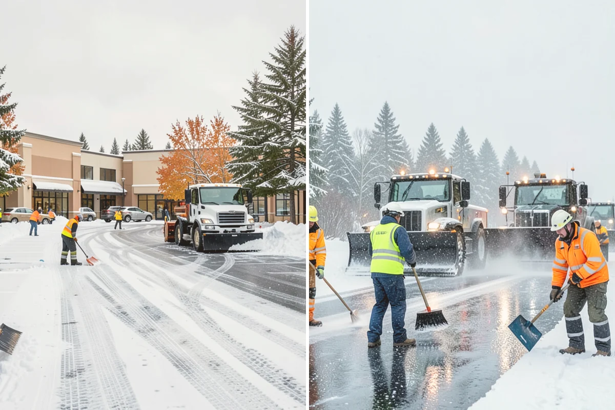 Patio Snow Removal in Algona, King County, WA - Assess the patio material and note shaded areas prone to refreeze