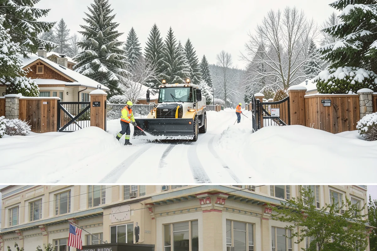 Patio Snow Removal in Anacortes, Skagit County, WA - Book before the first Cascade cold snap in late November, since lowland snow events here are brief but arrive with little warning.