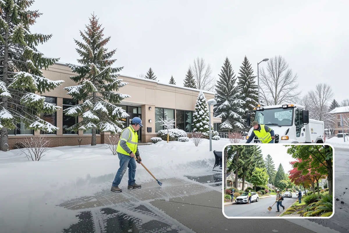 Patio Snow Removal in Beaux Arts Village, King County, WA - Protects delicate paver and flagstone surfaces from metal-blade gouging