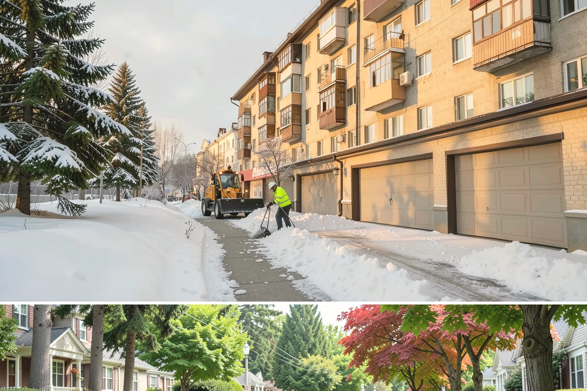 Patio Snow Removal in Beaux Arts Village, King County, WA - Book before the first Cascade cold snap in late November, since lowland snow events here are brief but arrive with little warning.