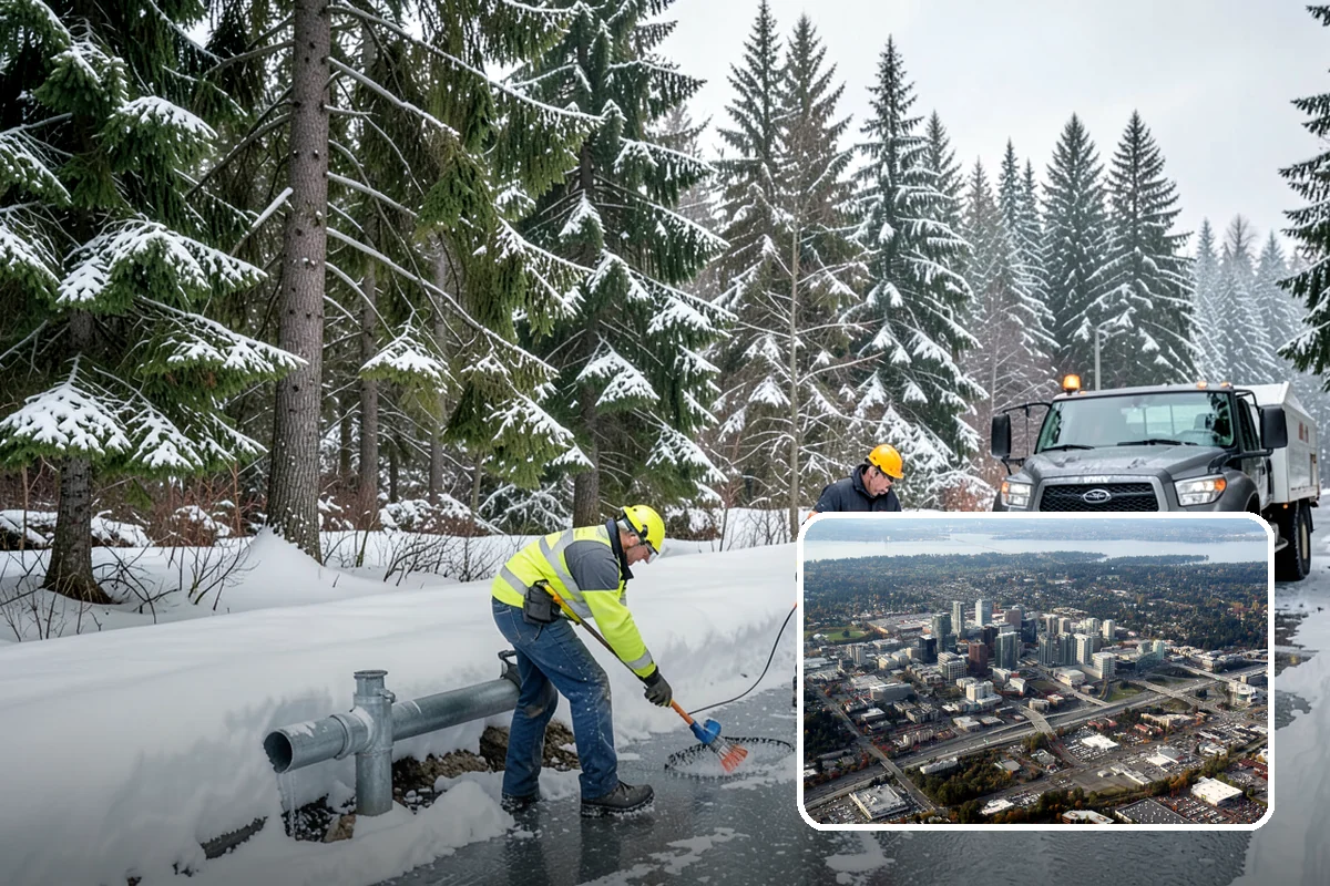 Patio Snow Removal in Bellevue, King County, WA - Protects delicate paver and flagstone surfaces from metal-blade gouging