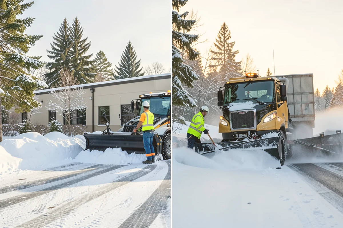 Patio Snow Removal in Bellevue, King County, WA - Assess the patio material and note shaded areas prone to refreeze