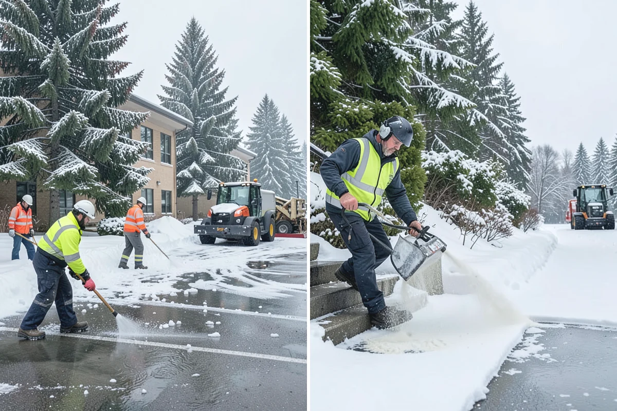 Patio Snow Removal in Bonney Lake, Pierce County, WA - Assess the patio material and note shaded areas prone to refreeze