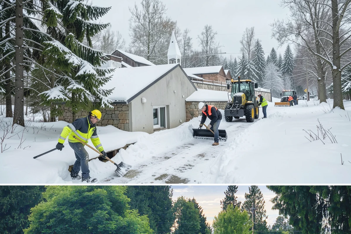 Patio Snow Removal in Bonney Lake, Pierce County, WA - Book before the first Cascade cold snap in late November, since lowland snow events here are brief but arrive with little warning.