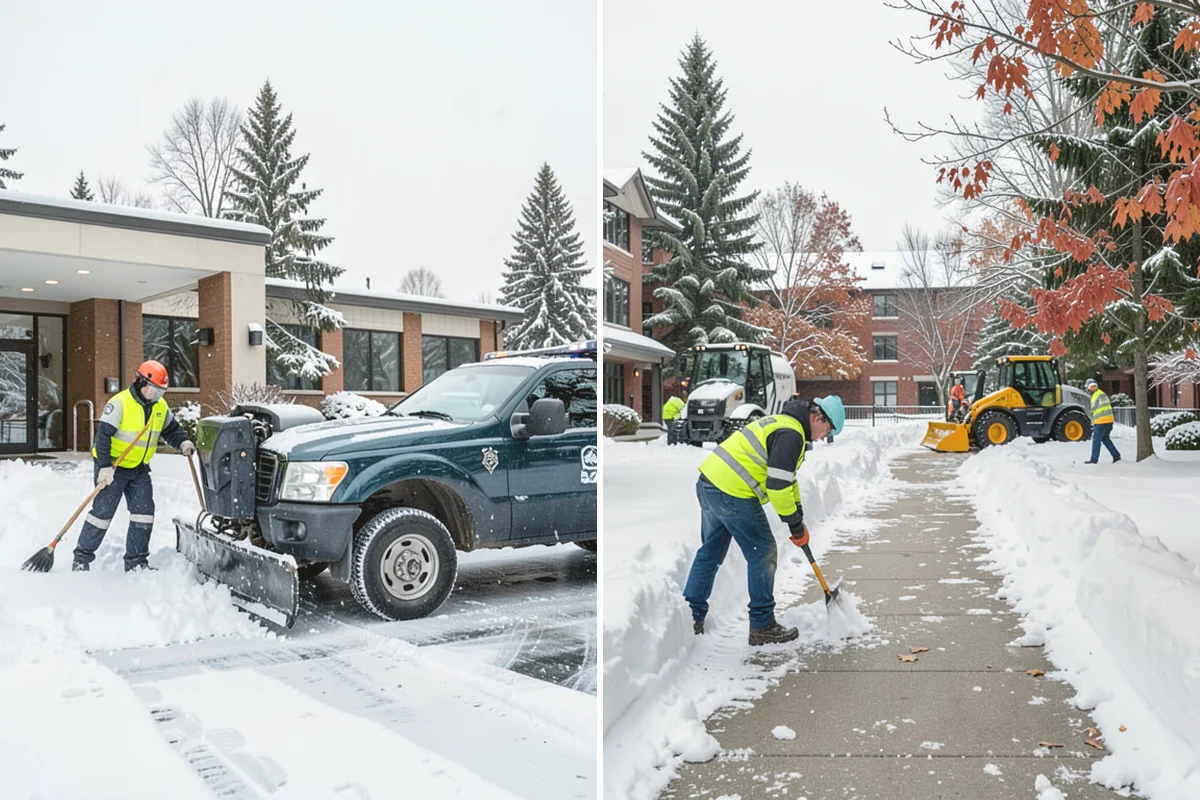 Patio Snow Removal in Burien, King County, WA - Assess the patio material and note shaded areas prone to refreeze