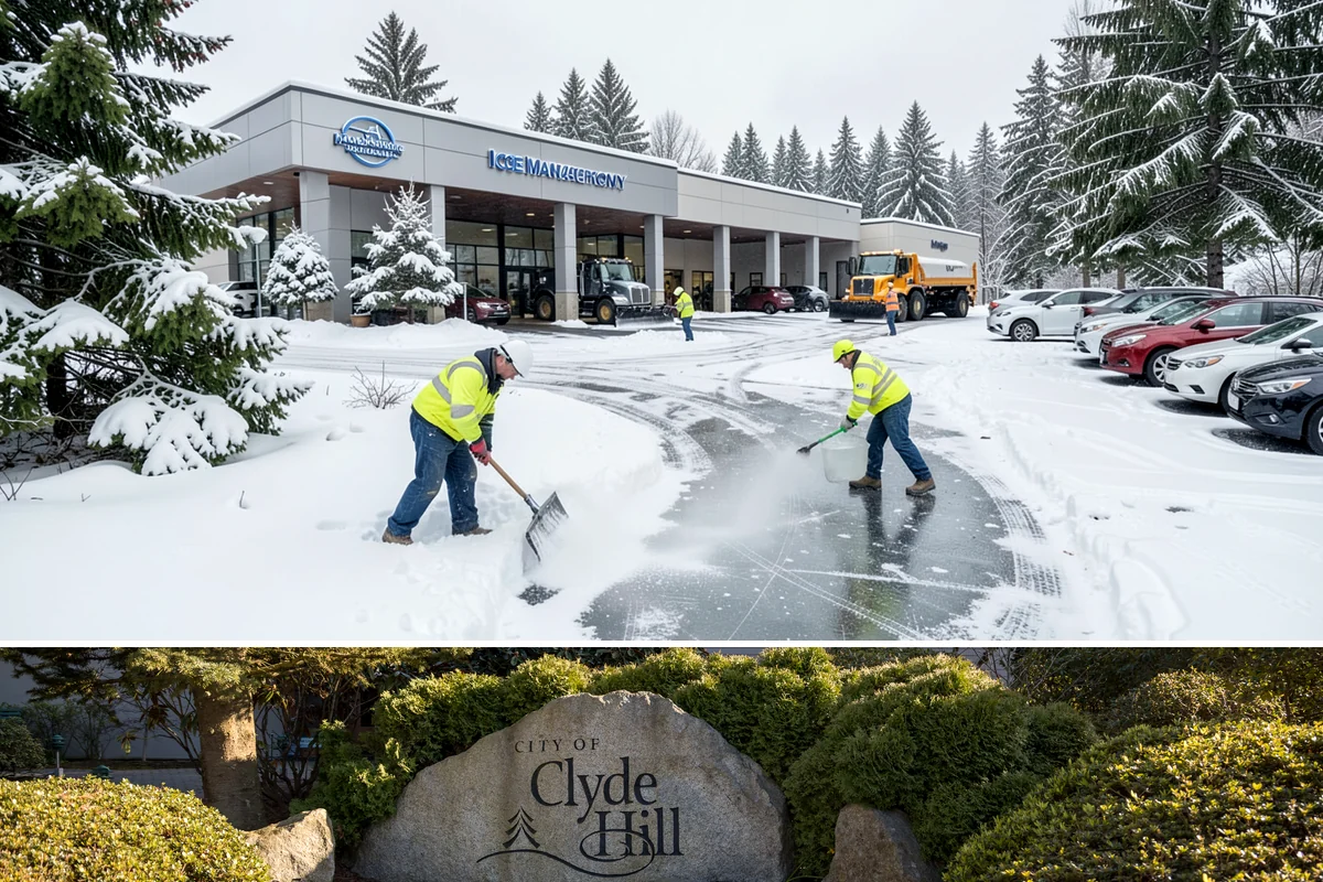 Patio Snow Removal in Clyde Hill, King County, WA - Book before the first Cascade cold snap in late November, since lowland snow events here are brief but arrive with little warning.
