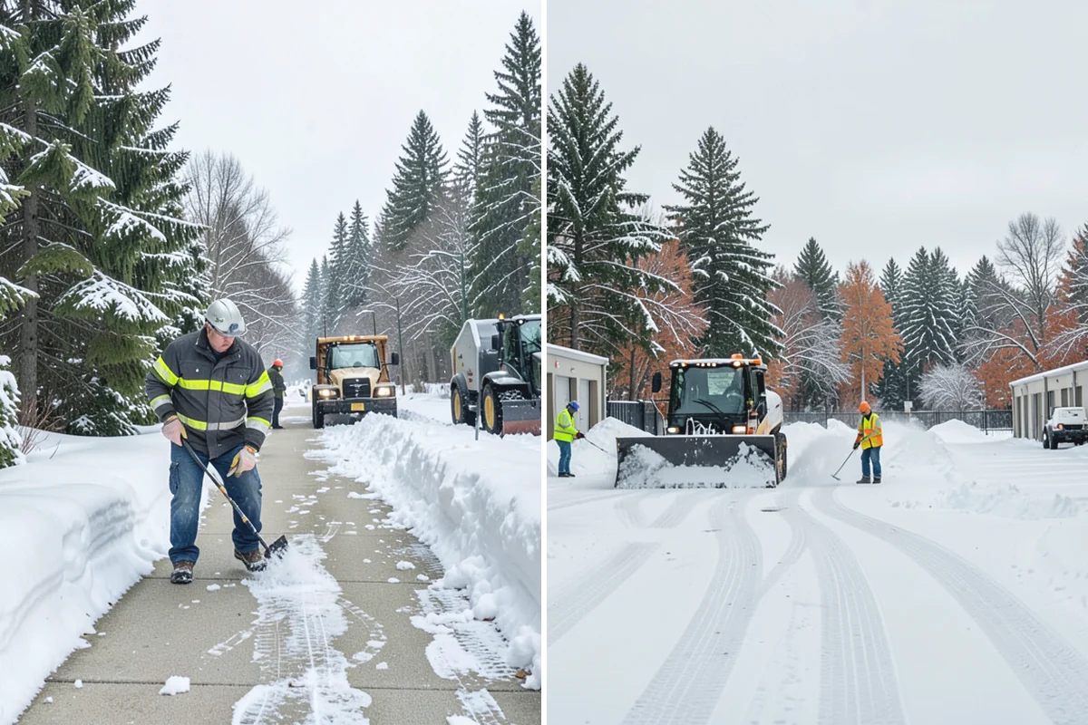 Patio Snow Removal in Coupeville, Island County, WA - Assess the patio material and note shaded areas prone to refreeze