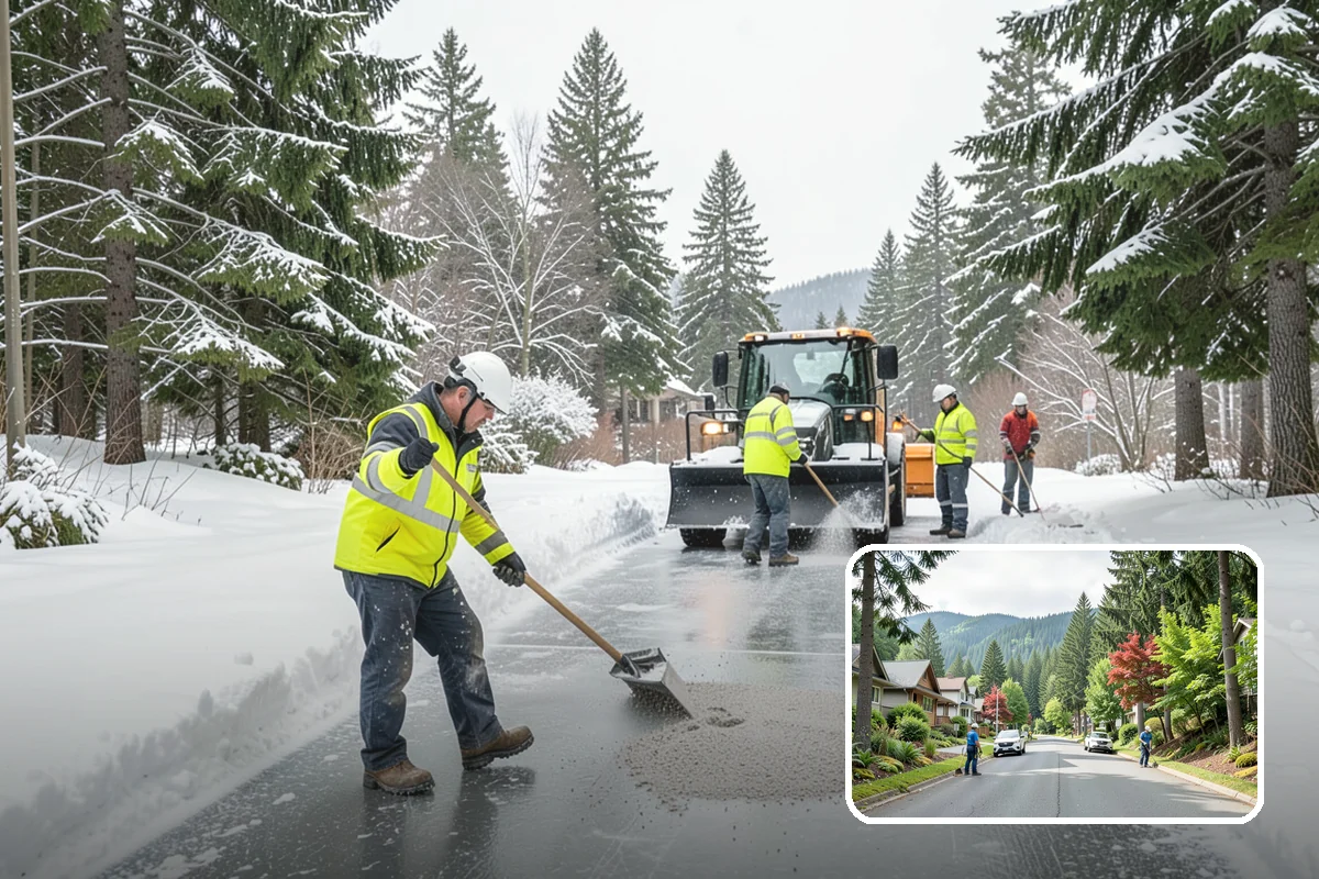 Patio Snow Removal in Darrington, Snohomish County, WA - Protects delicate paver and flagstone surfaces from metal-blade gouging