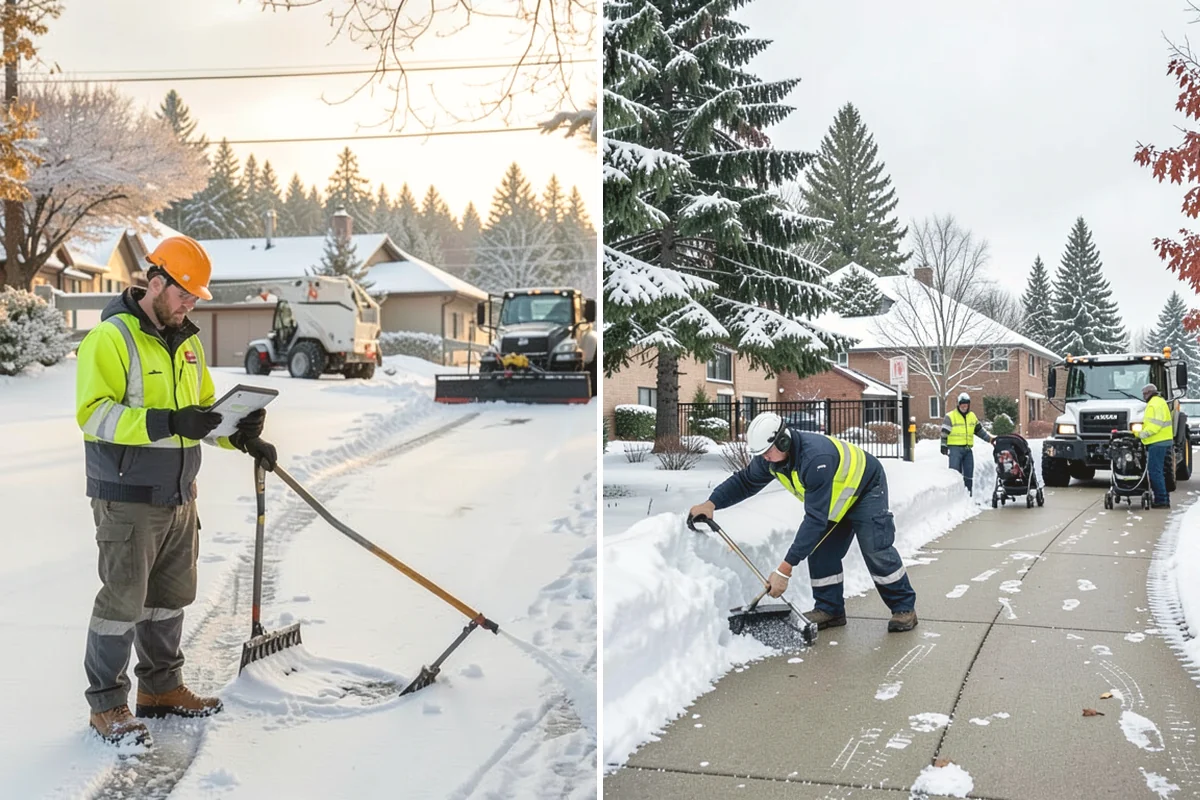 Patio Snow Removal in Duvall, King County, WA - Assess the patio material and note shaded areas prone to refreeze