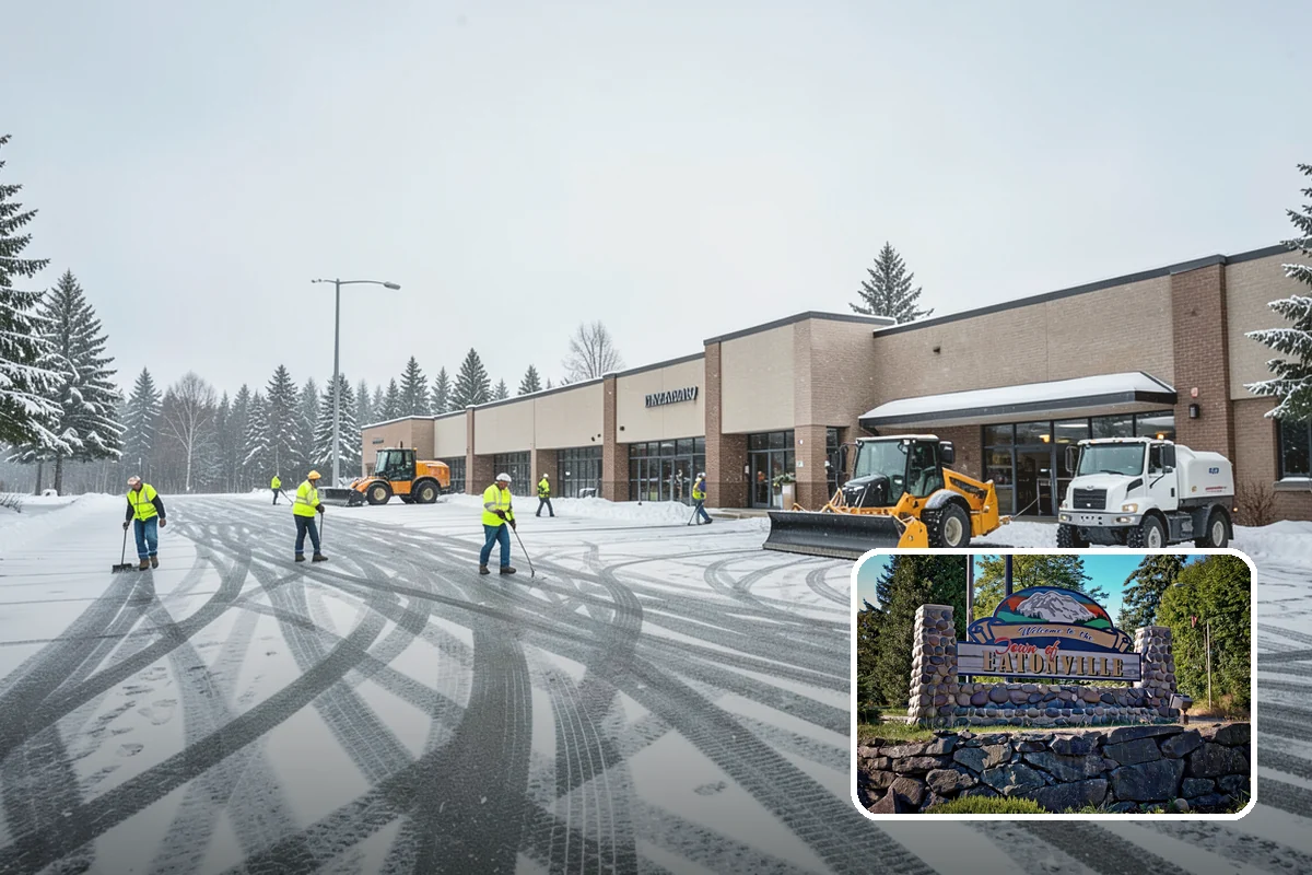Patio Snow Removal in Eatonville, Pierce County, WA - Protects delicate paver and flagstone surfaces from metal-blade gouging